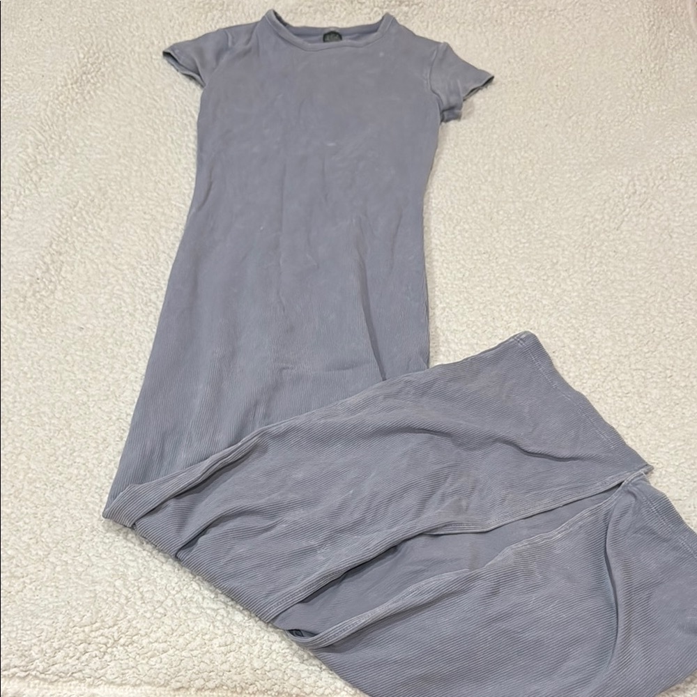 Casual Gray Maxi Dress